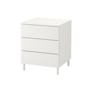 Chest Of 3 Drawers, White/fonnes White